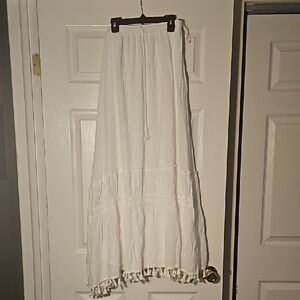 White boho skirt